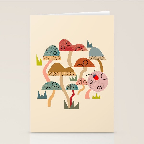 Toadstools and Ladybug Stationery Card Gallery Image 2