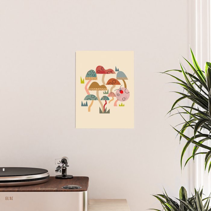 Toadstools and Ladybug Poster Gallery Image 2