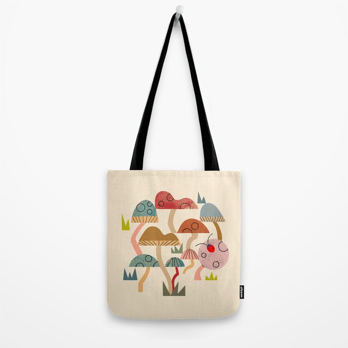 Toadstools and Ladybug Tote Bag Gallery Image 2