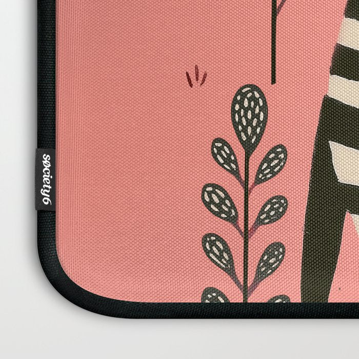 Pink Forest Raccoon Laptop Sleeve Gallery Image 3