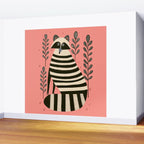 Pink Forest Raccoon Wall Mural Gallery Image 2
