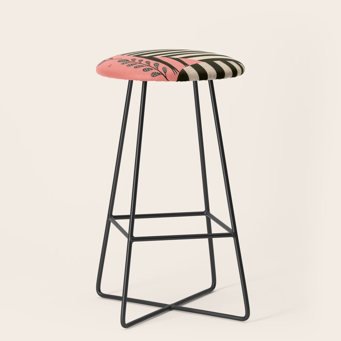 Pink Forest Raccoon Stool Gallery Image 1