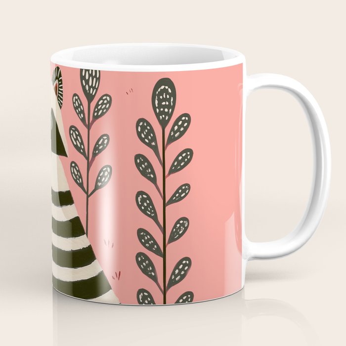 Pink Forest Raccoon Coffee Mug Gallery Image 1