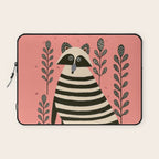 Pink Forest Raccoon Laptop Sleeve Gallery Image 1