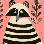 Pink Forest Raccoon Coffee Mug Gallery Image 2