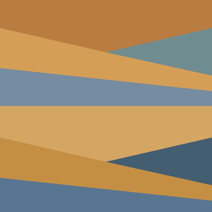 Geometric Triangles IX Blue and Orange Coffee Mug Gallery Image 2