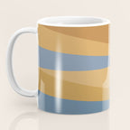 Geometric Triangles IX Blue and Orange Coffee Mug Gallery Image 3