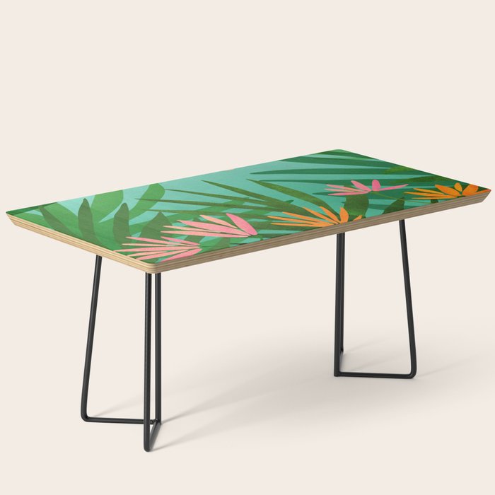 Tropical Views - Pink and Green Landscape Illustration Coffee Table Gallery Image 1