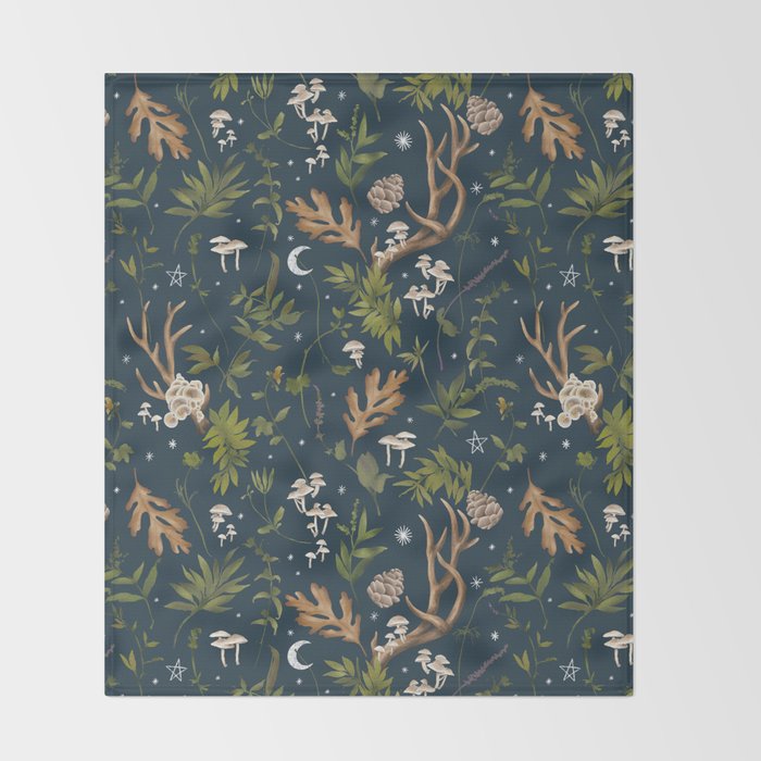 Whimsical Woodland Night Throw Blanket Gallery Image 2