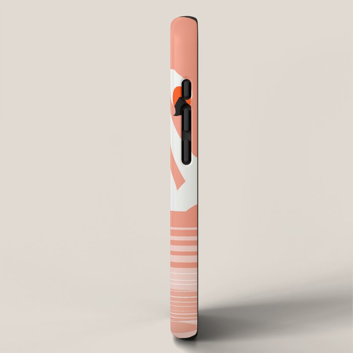 Posse - flamingo throwback nostalgia retro neon art print hipster trendy style minimal abstract geo iPhone Case Gallery Image 2