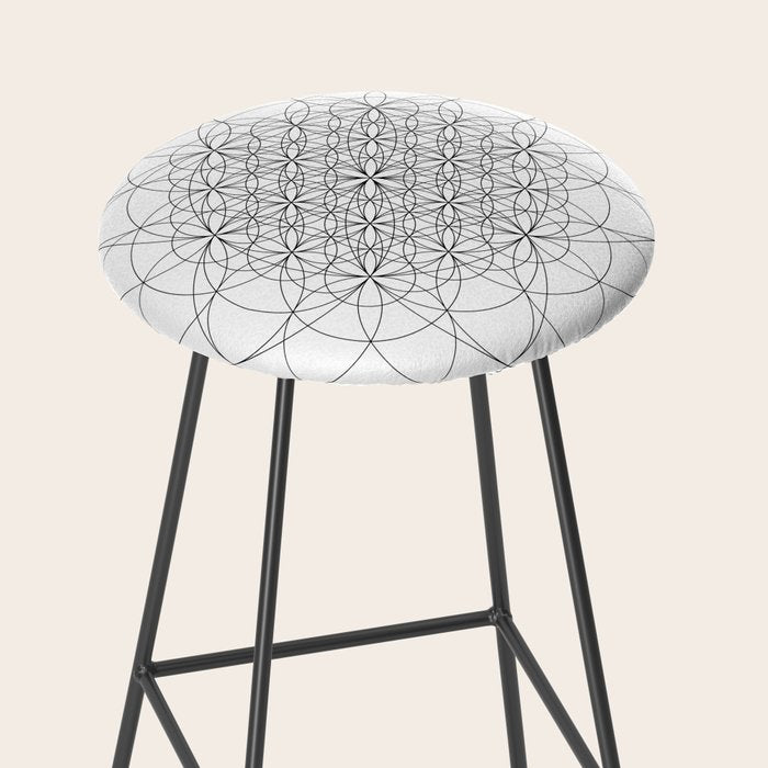 Flower of life sacred geometry Stool Gallery Image 2
