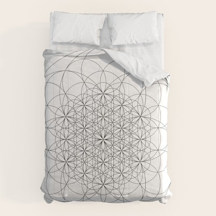Flower of life sacred geometry Comforter Gallery Image 6