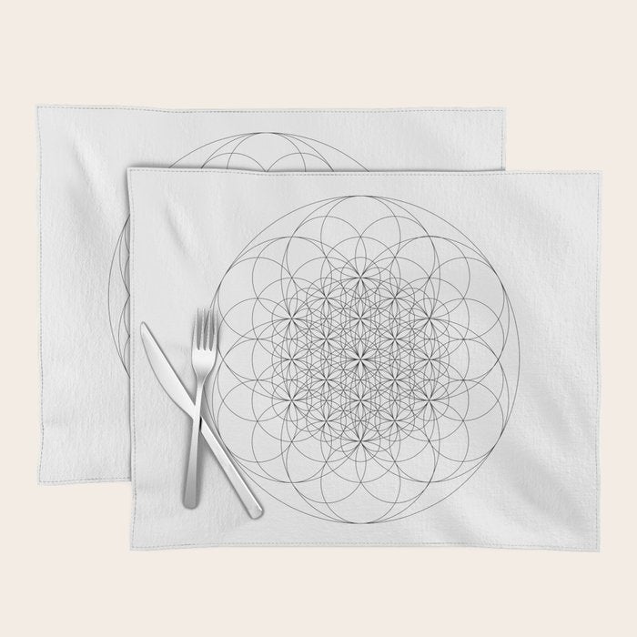 Flower Of Life Sacred Geometry Placemat