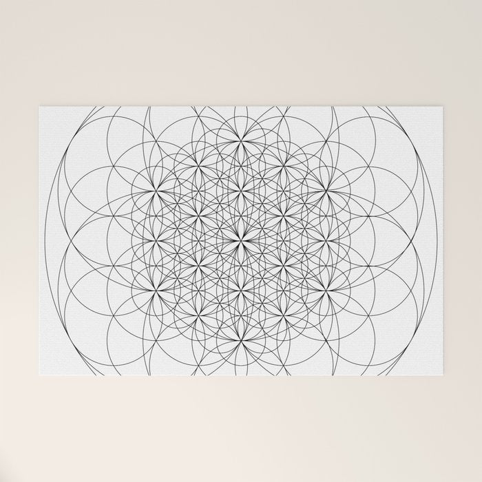 Flower of life sacred geometry Welcome Mat Gallery Image 1