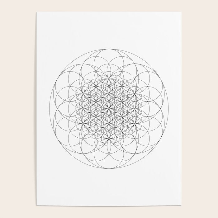 Flower of life sacred geometry Poster Gallery Image 4