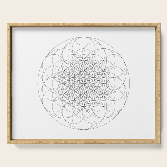 Flower of life sacred geometry Serving Tray Gallery Image 1