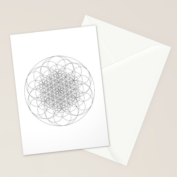 Flower of life sacred geometry Stationery Card Gallery Image 2
