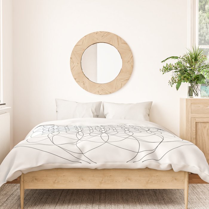 Flower of life sacred geometry Duvet Cover Gallery Image 3