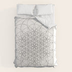 Flower of life sacred geometry Duvet Cover Gallery Image 6