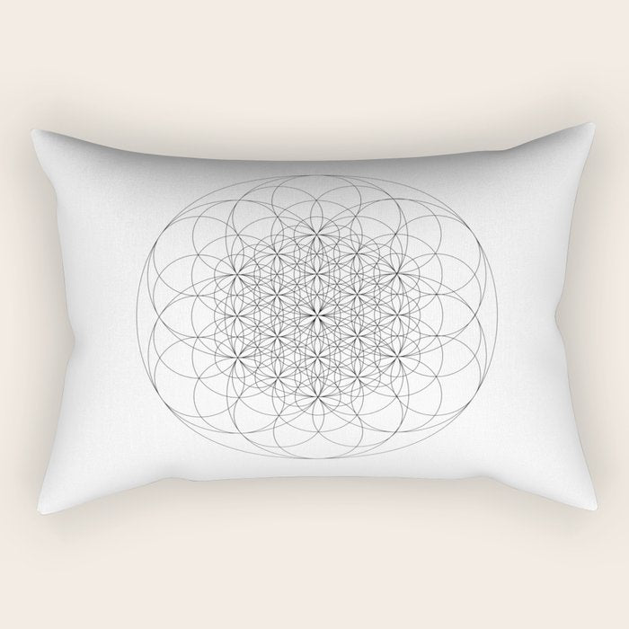 Flower of life sacred geometry Rectangular Pillow Gallery Image 1