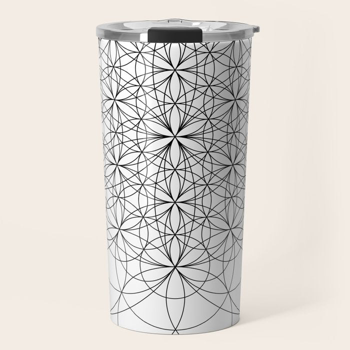 Flower of life sacred geometry Travel Mug Gallery Image 1