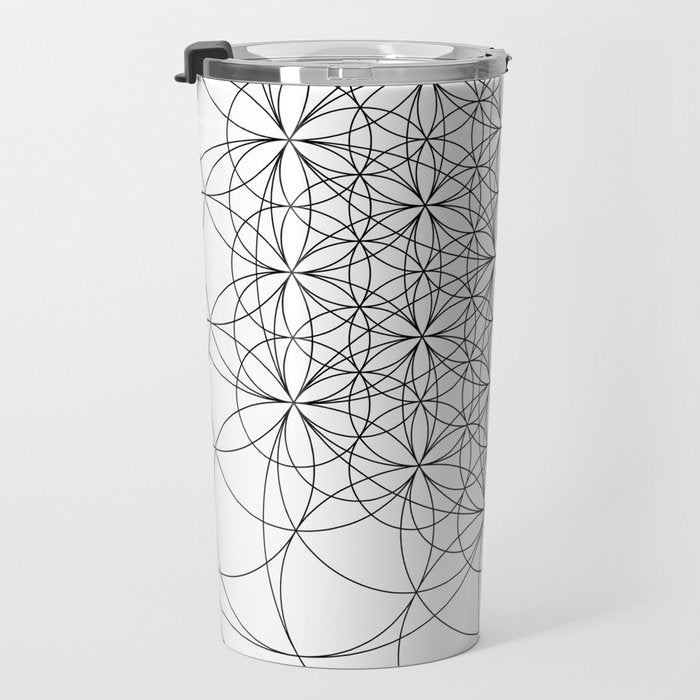 Flower of life sacred geometry Travel Mug Gallery Image 3
