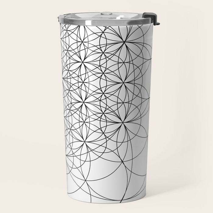 Flower of life sacred geometry Travel Mug Gallery Image 2