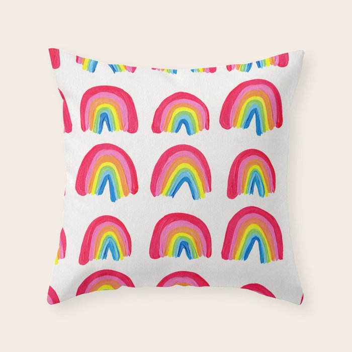 Rainbow Collection â Classic Palette Throw Pillow Gallery Image 1