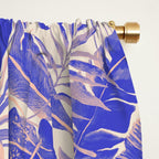 Blue and pink leafy jungle J Window Curtain Gallery Image 2