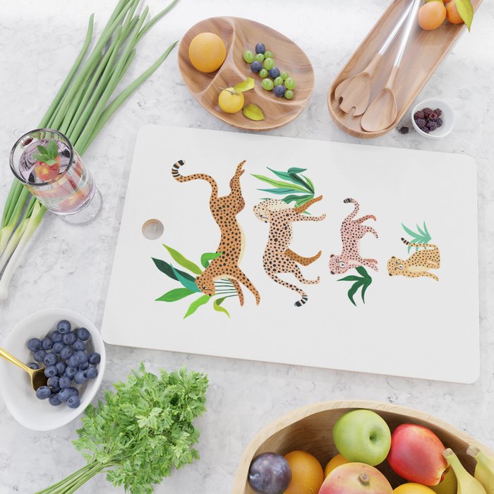 Jungle Cheetah Family Cutting Board Gallery Image 2