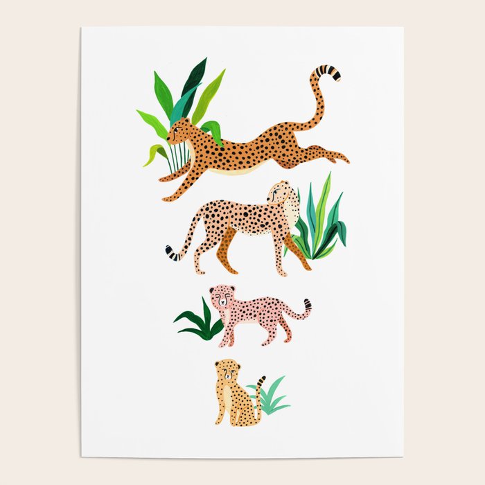 Jungle Cheetah Family Poster Gallery Image 4