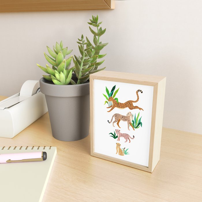 Jungle Cheetah Family Mini Art Print Gallery Image 2