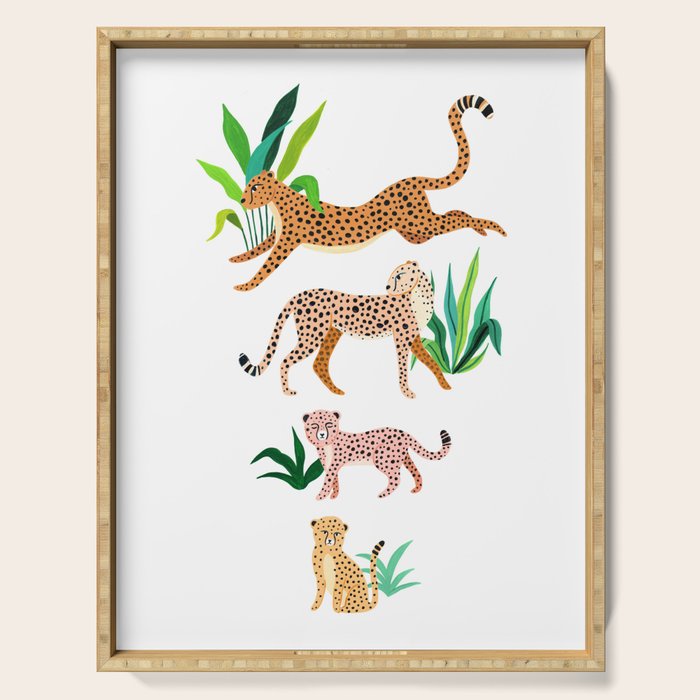 Jungle Cheetah Family Serving Tray Gallery Image 1