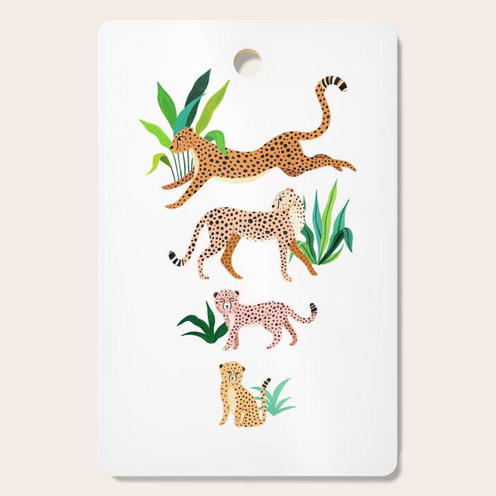 Jungle Cheetah Family Cutting Board Gallery Image 1