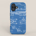 Train Locomotive Patent - Steam Train Art - Blueprint iPhone Case Gallery Image 1