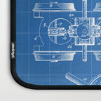 Train Locomotive Patent - Steam Train Art - Blueprint Laptop Sleeve Gallery Image 3