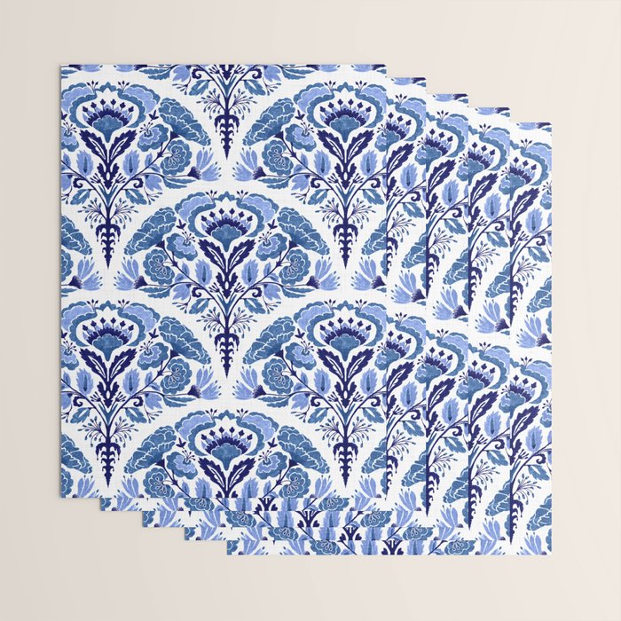 Chinoiserie Damask Porcelain Pattern Wrapping Paper Gallery Image 3