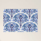 Chinoiserie Damask Porcelain Pattern Welcome Mat Gallery Image 1