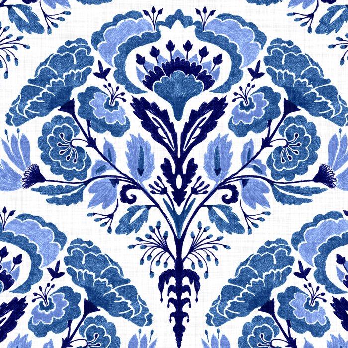Chinoiserie Damask Porcelain Pattern Coffee Mug Gallery Image 2