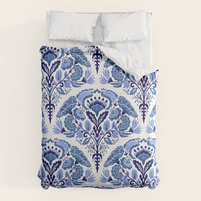 Chinoiserie Damask Porcelain Pattern Duvet Cover Gallery Image 6