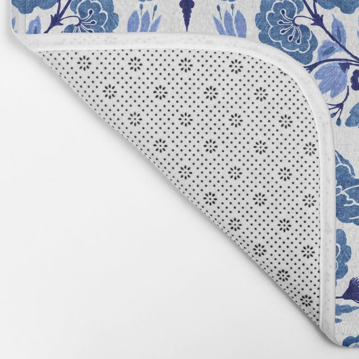 Chinoiserie Damask Porcelain Pattern Bath Mat Gallery Image 2
