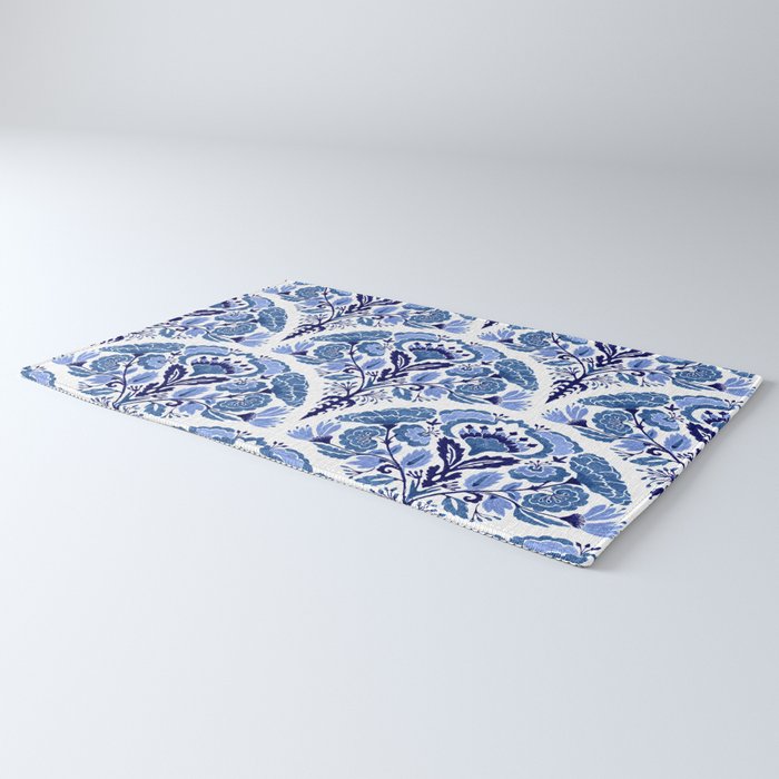 Chinoiserie Damask Porcelain Pattern Rug Gallery Image 3