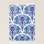 Chinoiserie Damask Porcelain Pattern Stationery Card Gallery Image 2