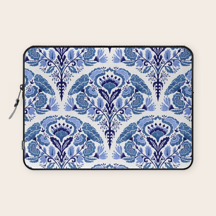 Chinoiserie Damask Porcelain Pattern Laptop Sleeve Gallery Image 1