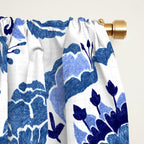 Chinoiserie Damask Porcelain Pattern Window Curtain Gallery Image 2