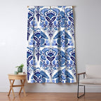 Chinoiserie Damask Porcelain Pattern Window Curtain Gallery Image 5