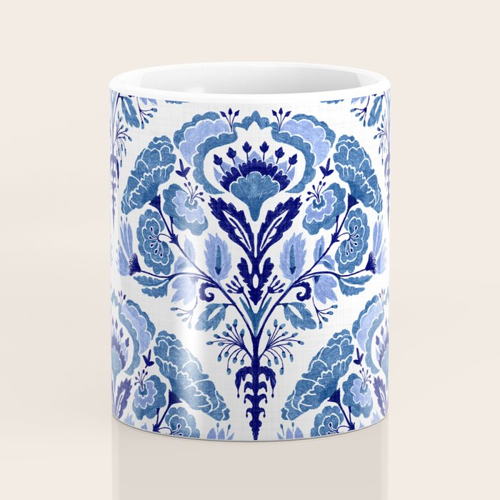 Chinoiserie Damask Porcelain Pattern Coffee Mug Gallery Image 4