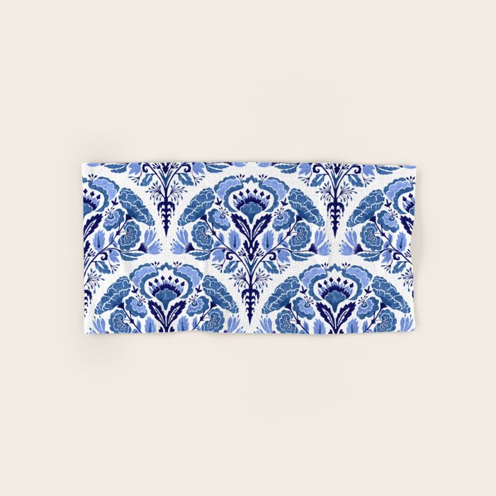 Chinoiserie Damask Porcelain Pattern Bath Towel Gallery Image 1