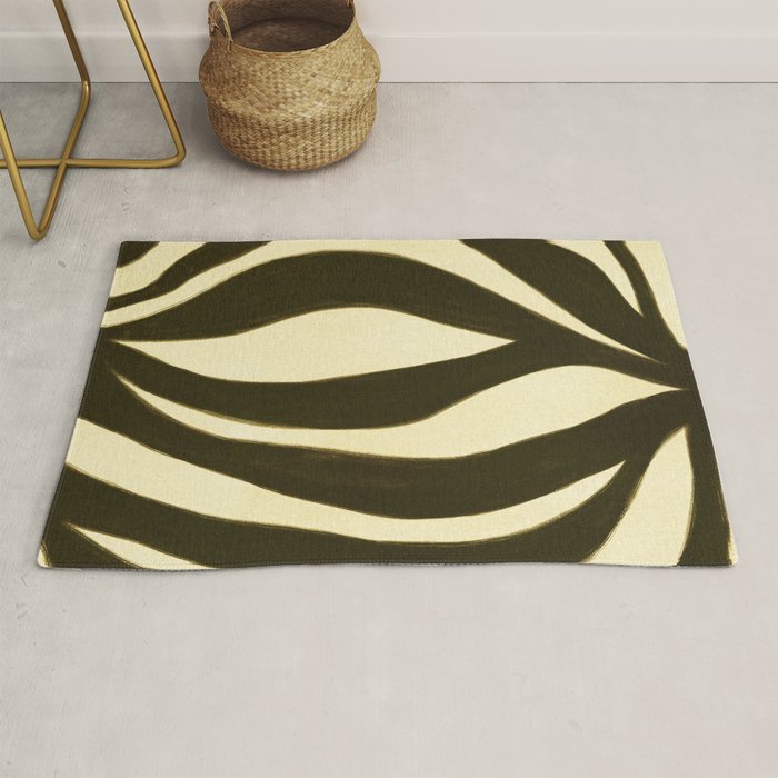 Abstract botanical Leaf Rug Gallery Image 1