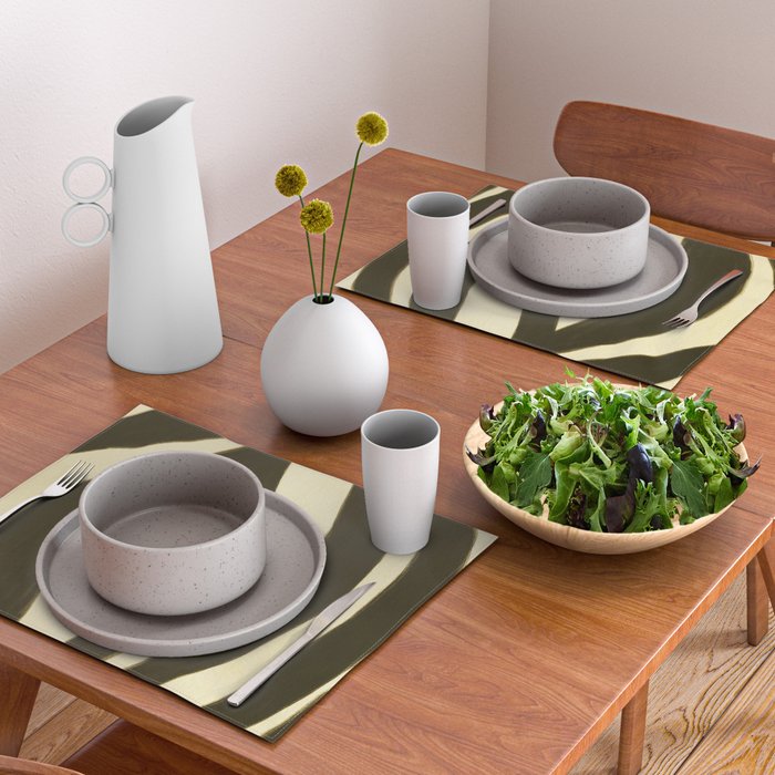 Abstract botanical Leaf Placemat Gallery Image 2